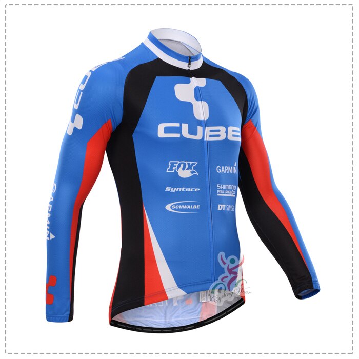 long sleeve men cycling jersey 2014 cube breathable cycling clothing  maillot ciclismo quick dry ropa ciclismo hombre